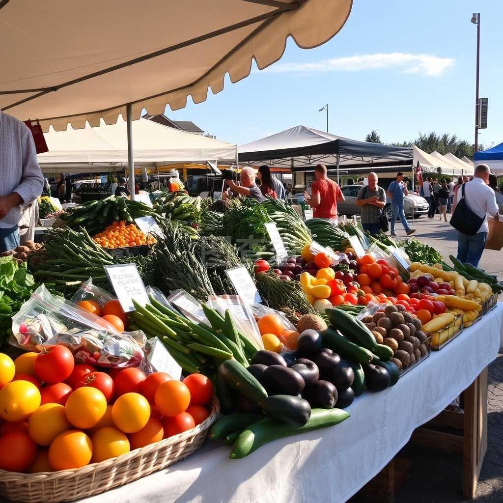 市场新鲜农产品表